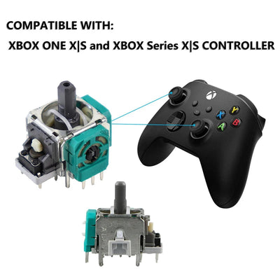 9 in 1 Joystick Replacement Kits for Xbox Series X/S Xbox One Controller with T6/T8 Screwdriver 3D Analog Thumbstick Repair Kit - Slobuy