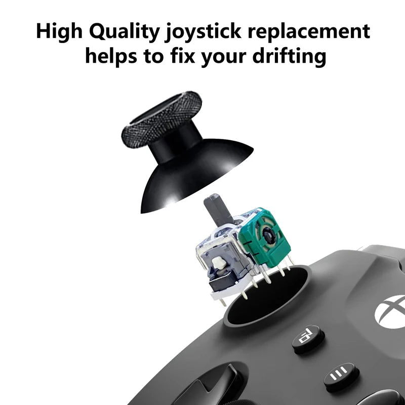 9 in 1 Joystick Replacement Kits for Xbox Series X/S Xbox One Controller with T6/T8 Screwdriver 3D Analog Thumbstick Repair Kit - Slobuy