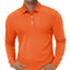 TACVASEN Long Sleeve Polos Quick Dry T-shirts Mens Breathable Sports Tees Casual Golf Polo Shirts Work T-shirt Pullover Tops Man - Slobuy