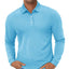 TACVASEN Long Sleeve Polos Quick Dry T-shirts Mens Breathable Sports Tees Casual Golf Polo Shirts Work T-shirt Pullover Tops Man - Slobuy