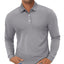 TACVASEN Long Sleeve Polos Quick Dry T-shirts Mens Breathable Sports Tees Casual Golf Polo Shirts Work T-shirt Pullover Tops Man - Slobuy