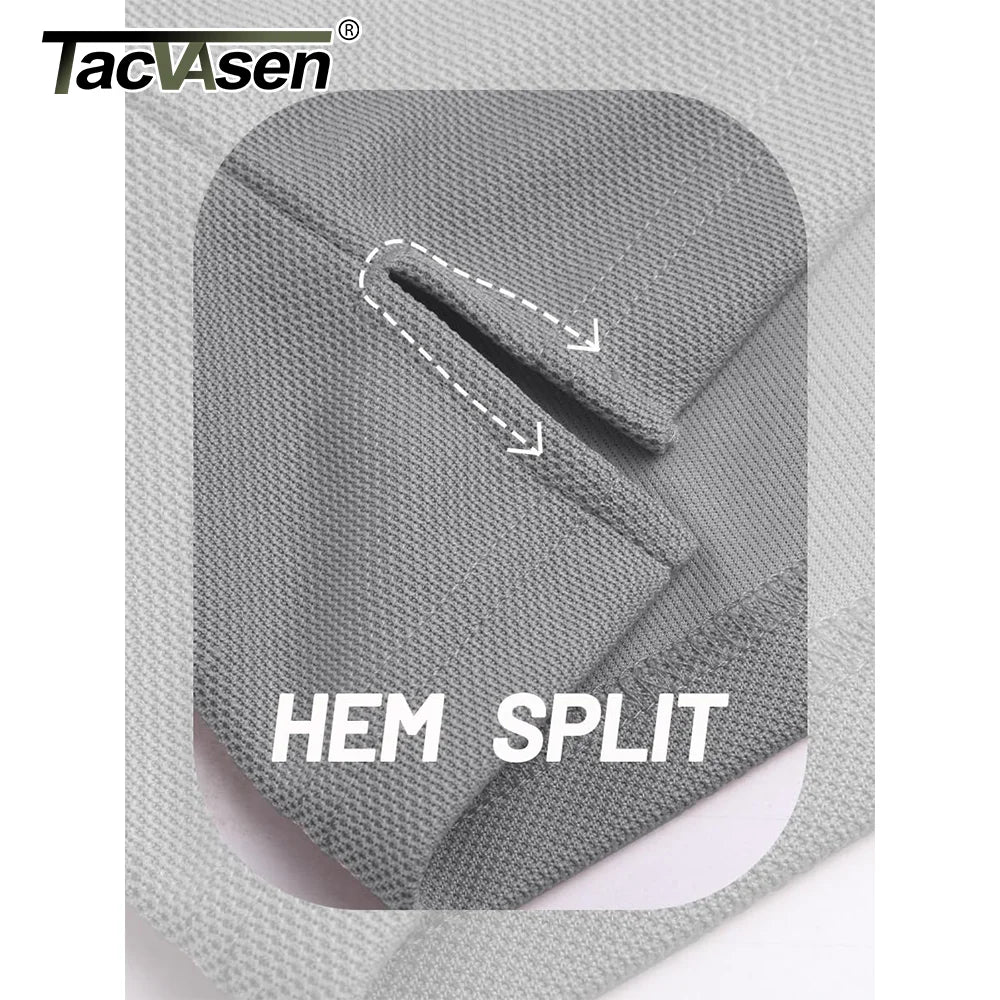 TACVASEN Summer Polo Tee Shirts Men's Short Sleeve Quick Dry T-shirt Breathable Work Shirt Fishing Hiking Golf Polos Top Man - Slobuy