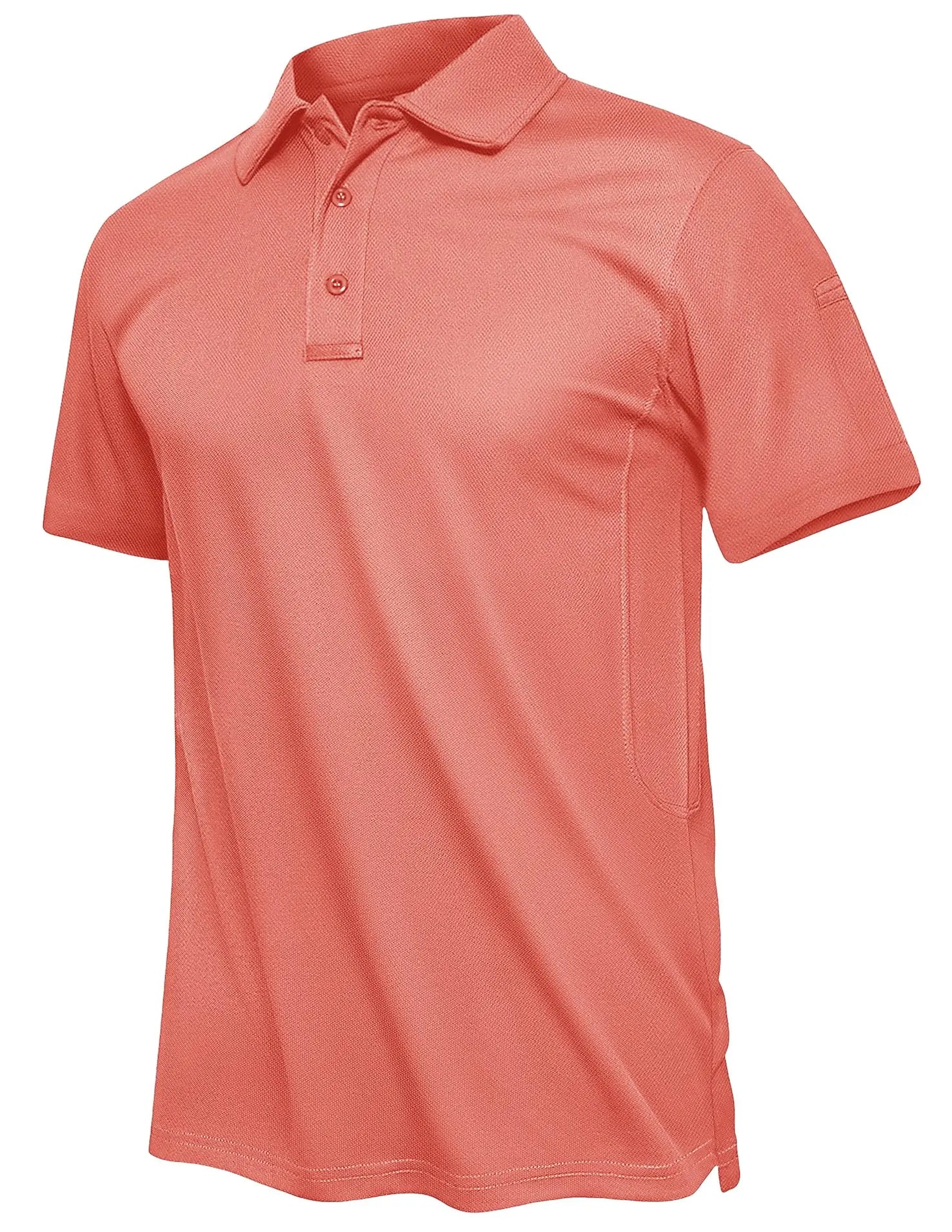 TACVASEN Summer Polo Tee Shirts Men's Short Sleeve Quick Dry T-shirt Breathable Work Shirt Fishing Hiking Golf Polos Top Man - Slobuy