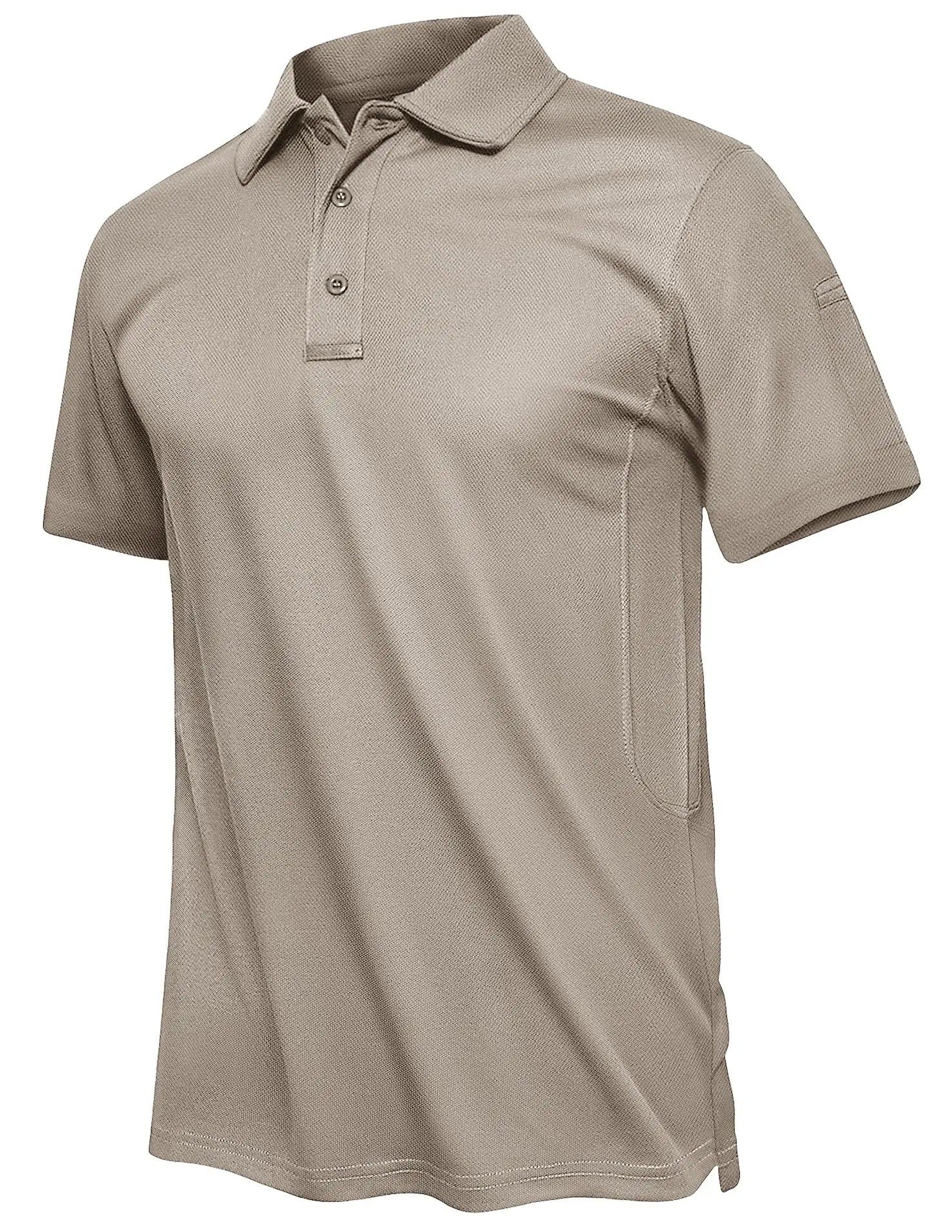TACVASEN Summer Polo Tee Shirts Men's Short Sleeve Quick Dry T-shirt Breathable Work Shirt Fishing Hiking Golf Polos Top Man - Slobuy