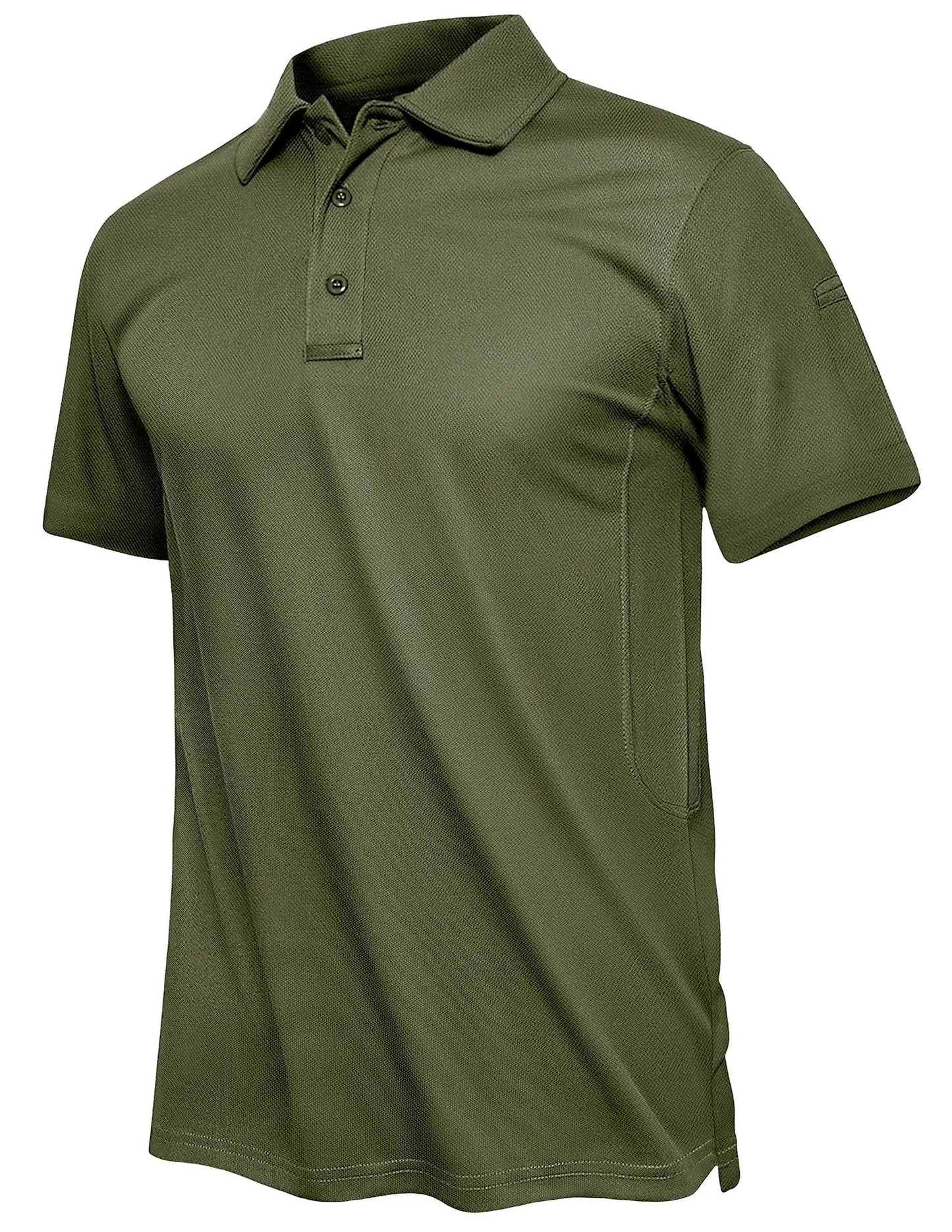 TACVASEN Summer Polo Tee Shirts Men's Short Sleeve Quick Dry T-shirt Breathable Work Shirt Fishing Hiking Golf Polos Top Man - Slobuy