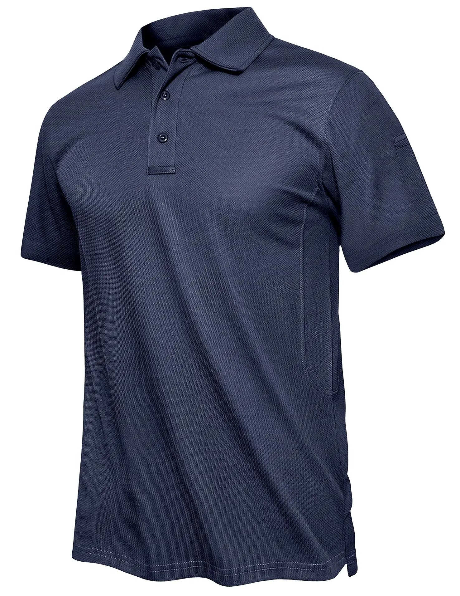 TACVASEN Summer Polo Tee Shirts Men's Short Sleeve Quick Dry T-shirt Breathable Work Shirt Fishing Hiking Golf Polos Top Man - Slobuy