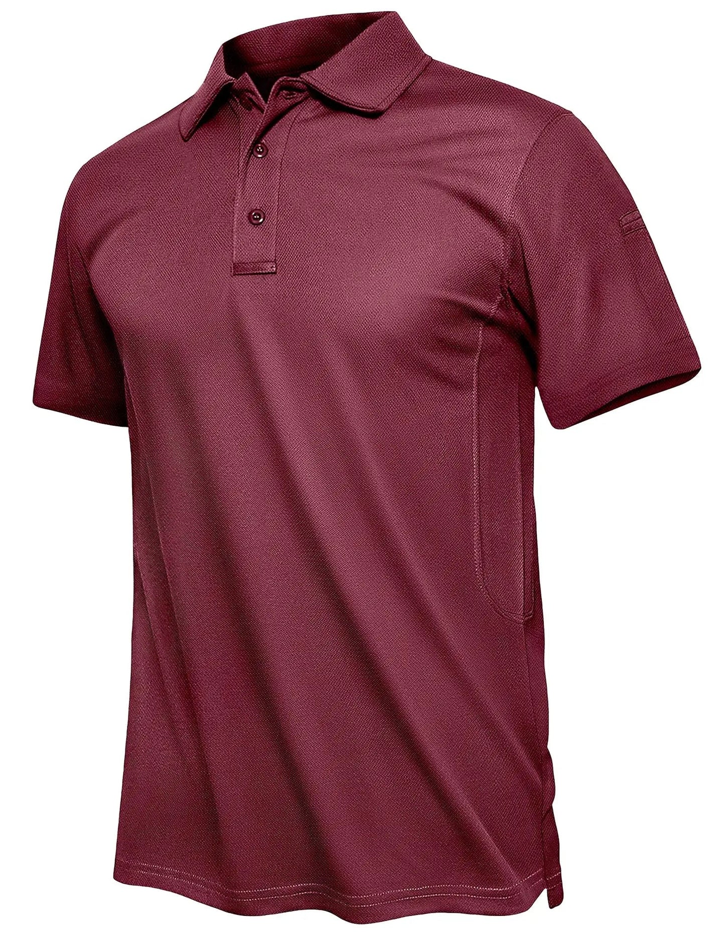 TACVASEN Summer Polo Tee Shirts Men's Short Sleeve Quick Dry T-shirt Breathable Work Shirt Fishing Hiking Golf Polos Top Man - Slobuy