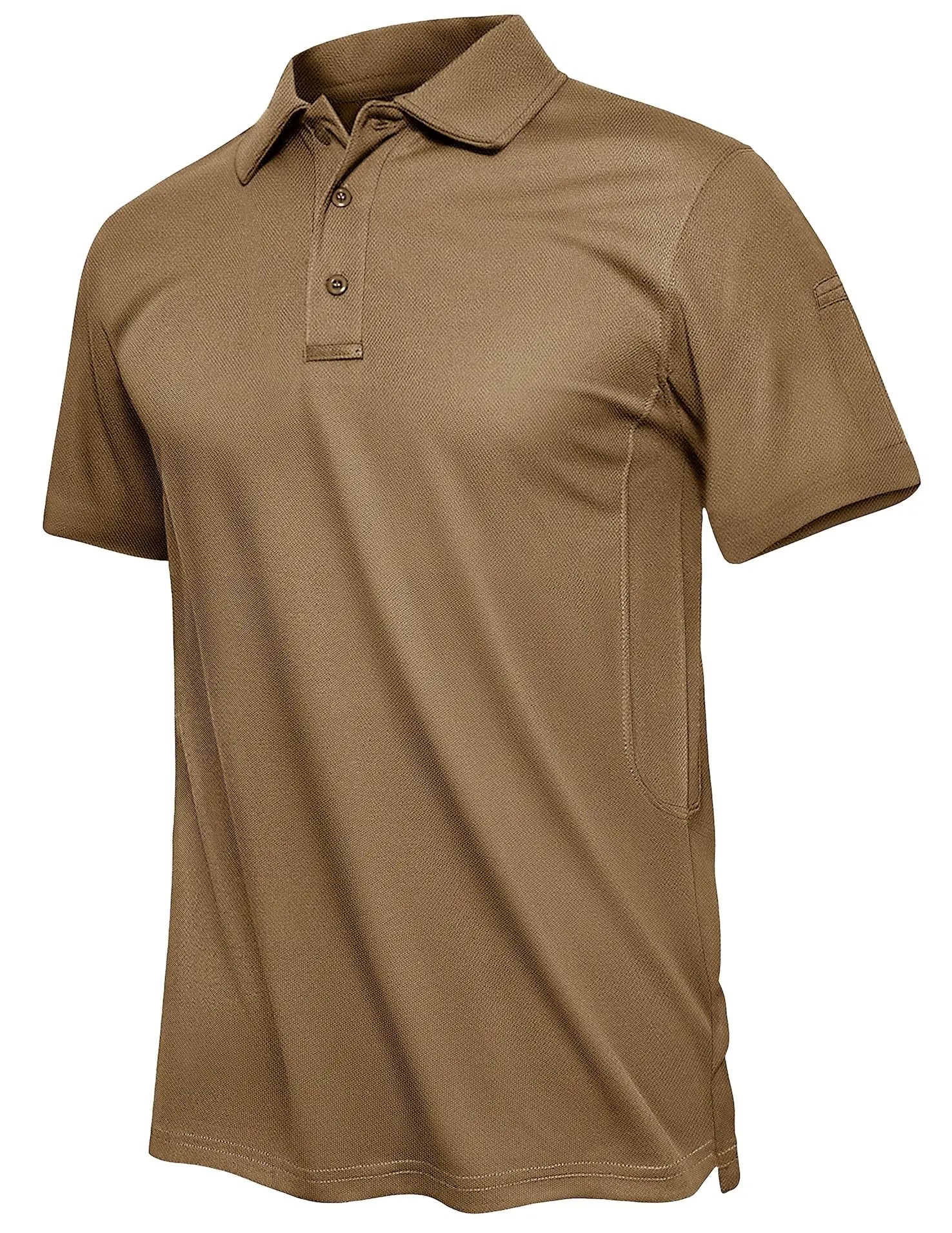 TACVASEN Summer Polo Tee Shirts Men's Short Sleeve Quick Dry T-shirt Breathable Work Shirt Fishing Hiking Golf Polos Top Man - Slobuy