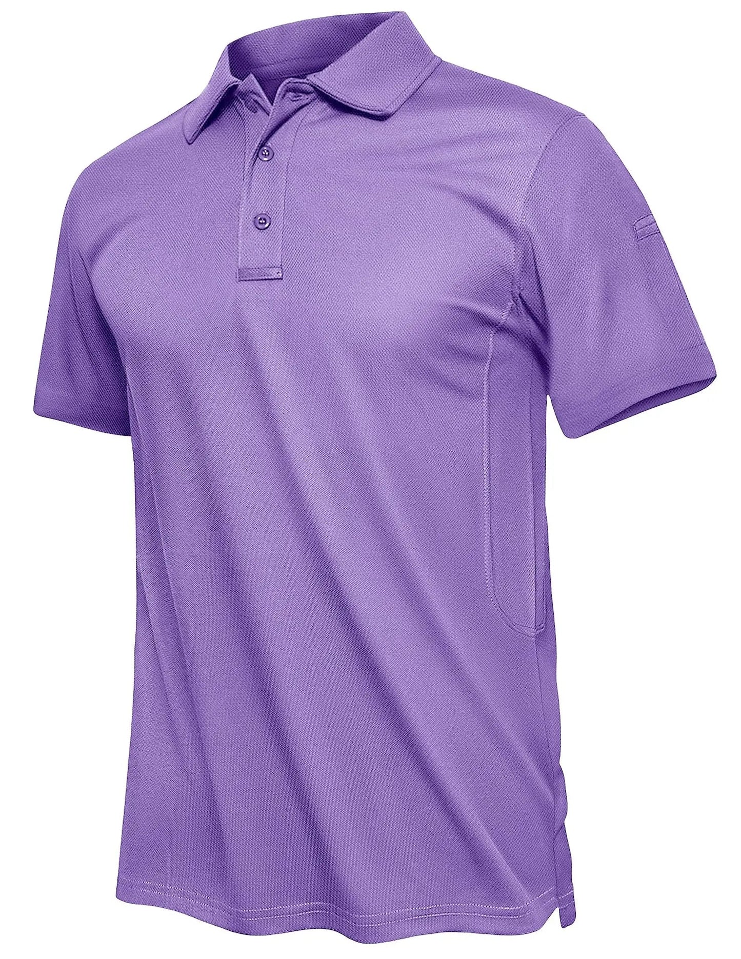 TACVASEN Summer Polo Tee Shirts Men's Short Sleeve Quick Dry T-shirt Breathable Work Shirt Fishing Hiking Golf Polos Top Man - Slobuy