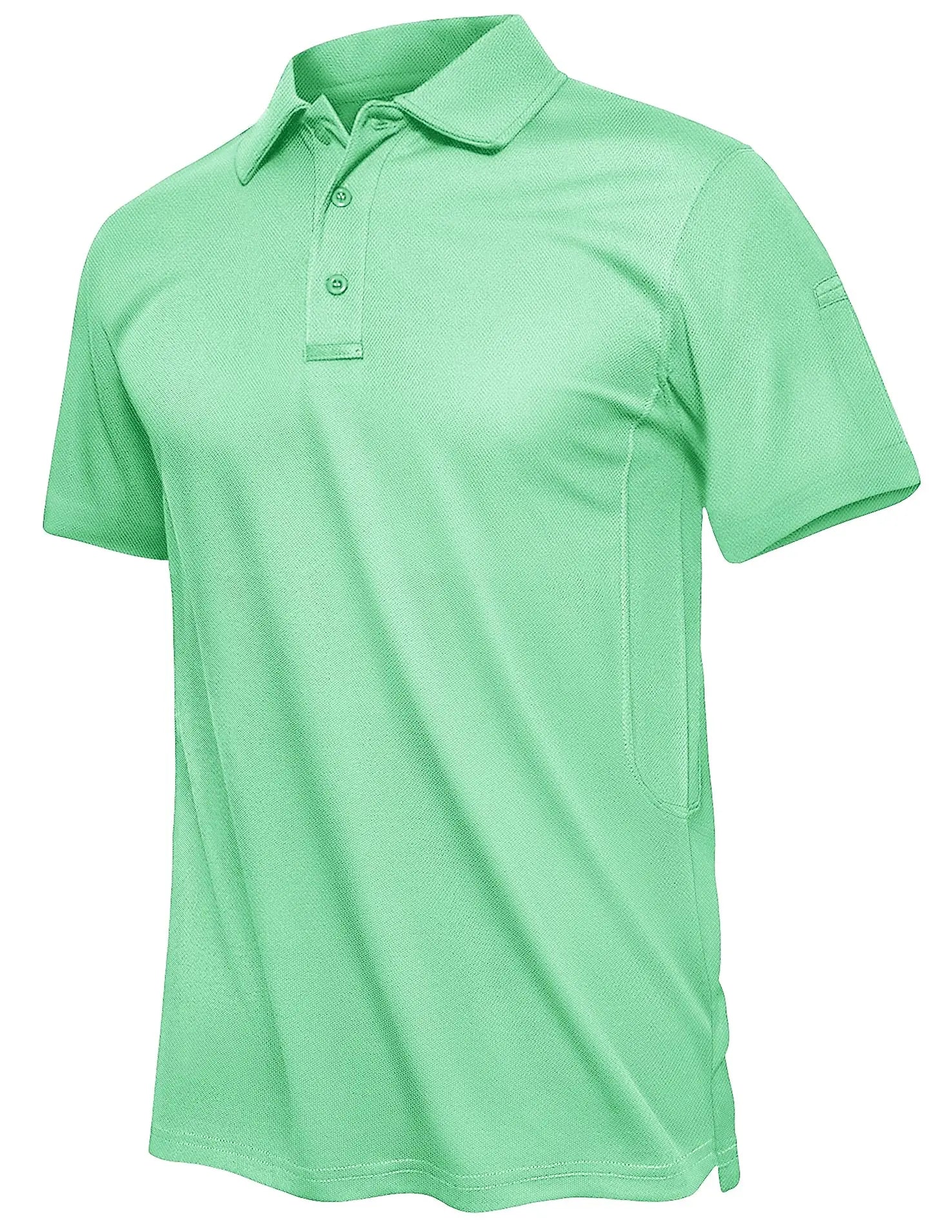 TACVASEN Summer Polo Tee Shirts Men's Short Sleeve Quick Dry T-shirt Breathable Work Shirt Fishing Hiking Golf Polos Top Man - Slobuy