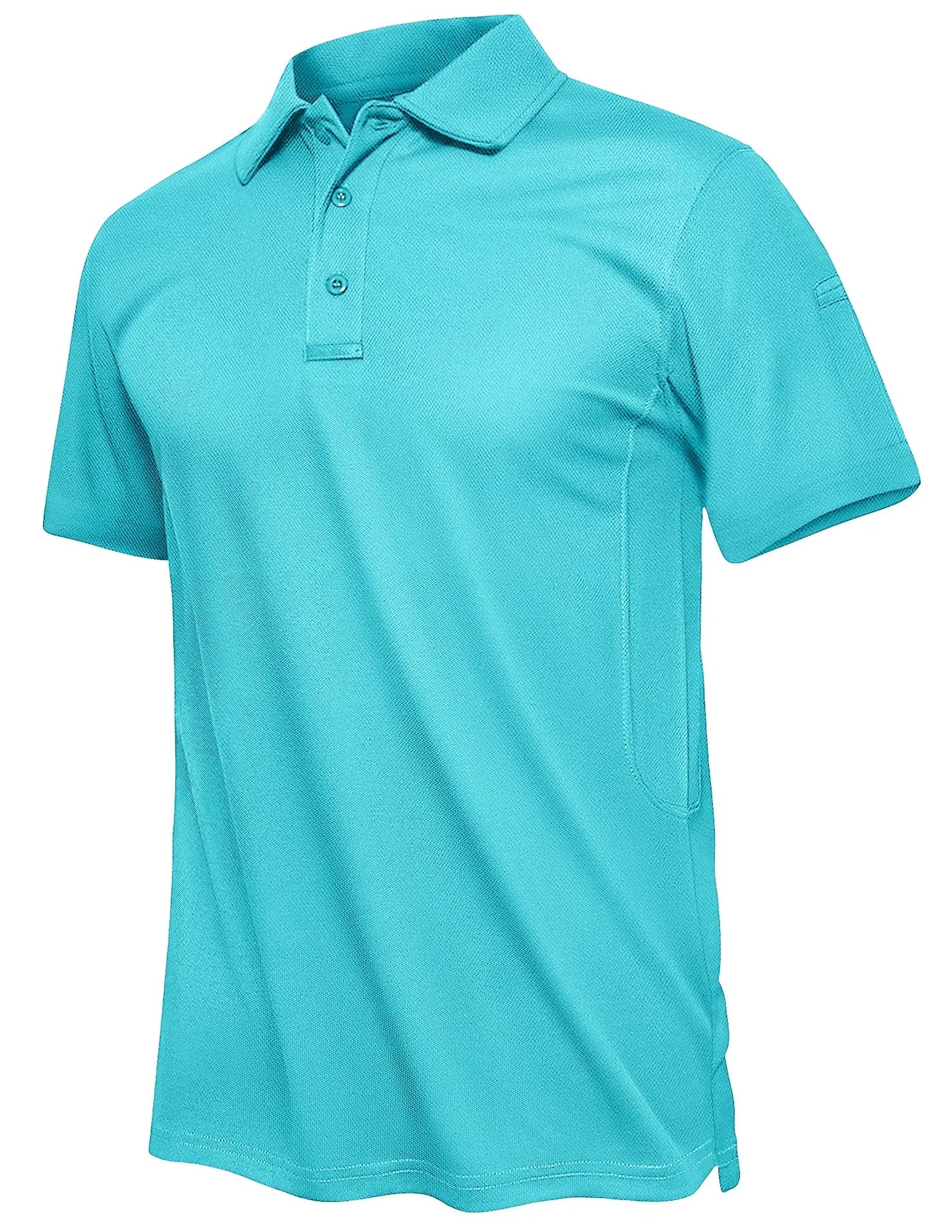 TACVASEN Summer Polo Tee Shirts Men's Short Sleeve Quick Dry T-shirt Breathable Work Shirt Fishing Hiking Golf Polos Top Man - Slobuy
