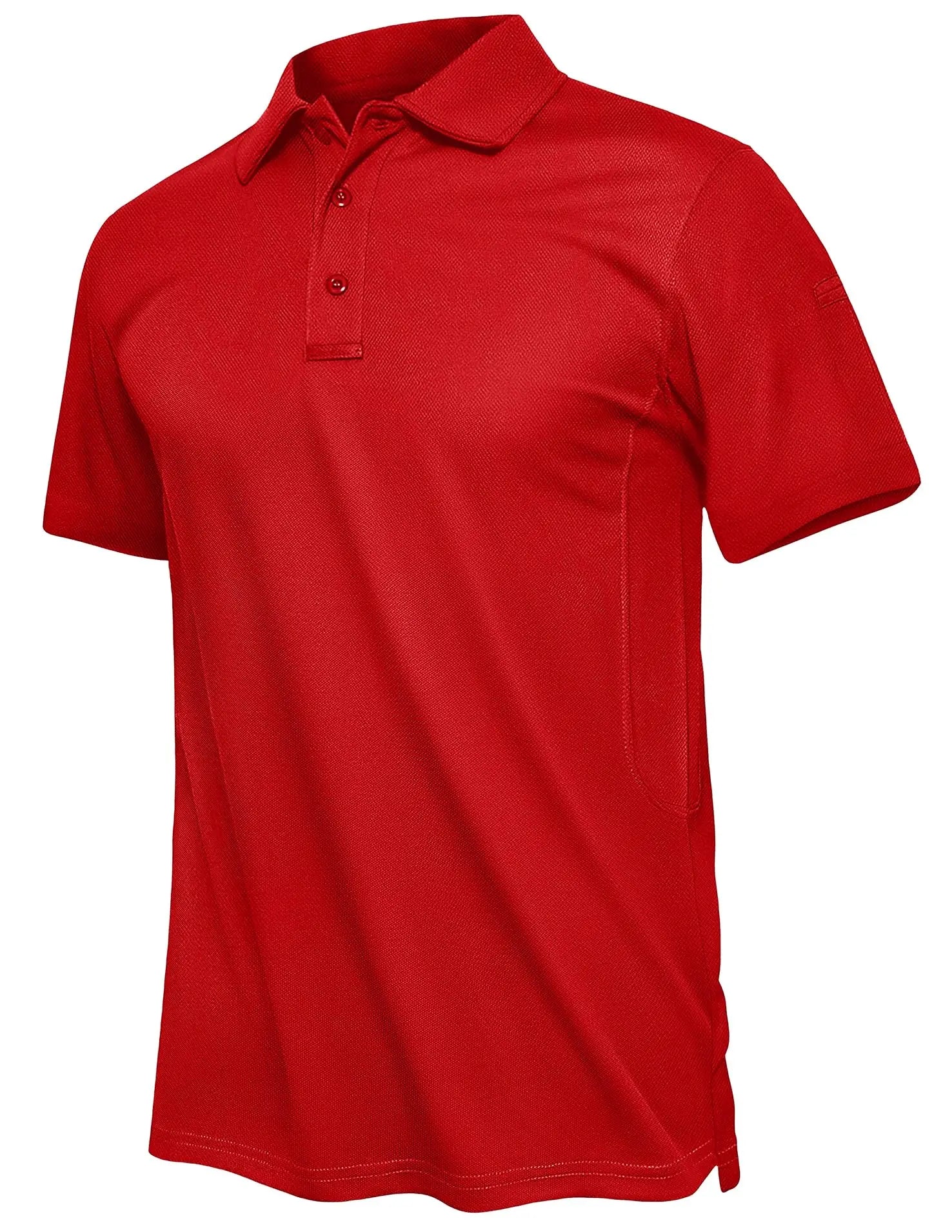 TACVASEN Summer Polo Tee Shirts Men's Short Sleeve Quick Dry T-shirt Breathable Work Shirt Fishing Hiking Golf Polos Top Man - Slobuy