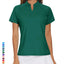 TACVASEN UPF 50+ V-neck Short Sleeve Golf Polos Shirts Womens Quick Dry Sun/UV Protection T-shirts Outdoor Sports Pullover Tops - Slobuy