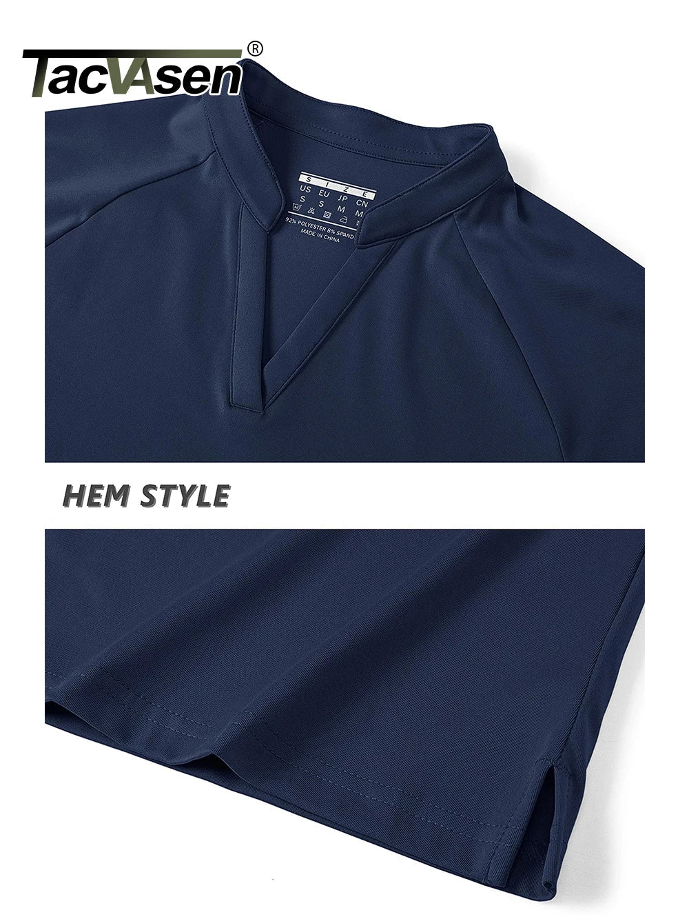 TACVASEN UPF 50+ V-neck Short Sleeve Golf Polos Shirts Womens Quick Dry Sun/UV Protection T-shirts Outdoor Sports Pullover Tops - Slobuy