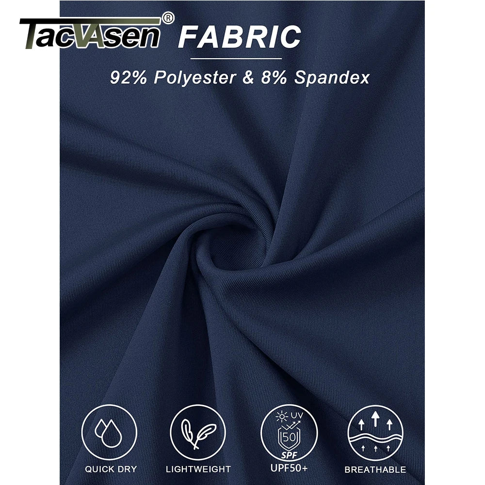 TACVASEN UPF 50+ V-neck Short Sleeve Golf Polos Shirts Womens Quick Dry Sun/UV Protection T-shirts Outdoor Sports Pullover Tops - Slobuy