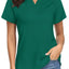 TACVASEN UPF 50+ V-neck Short Sleeve Golf Polos Shirts Womens Quick Dry Sun/UV Protection T-shirts Outdoor Sports Pullover Tops - Slobuy