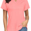 TACVASEN UPF 50+ V-neck Short Sleeve Golf Polos Shirts Womens Quick Dry Sun/UV Protection T-shirts Outdoor Sports Pullover Tops - Slobuy