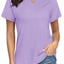 TACVASEN UPF 50+ V-neck Short Sleeve Golf Polos Shirts Womens Quick Dry Sun/UV Protection T-shirts Outdoor Sports Pullover Tops - Slobuy