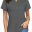 TACVASEN UPF 50+ V-neck Short Sleeve Golf Polos Shirts Womens Quick Dry Sun/UV Protection T-shirts Outdoor Sports Pullover Tops - Slobuy