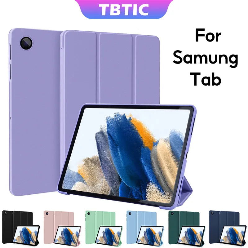 TBTIC Case for Samsung Galaxy S6 Lite P610 P615 A9 A7 Lite 8.7IN Tab A8 10.5IN A9 Plus S7 S8 S9 11IN PU Tablet Cover Smart Case - Slobuy