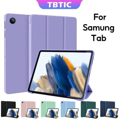 TBTIC Case for Samsung Galaxy S6 Lite P610 P615 A9 A7 Lite 8.7IN Tab A8 10.5IN A9 Plus S7 S8 S9 11IN PU Tablet Cover Smart Case - Slobuy