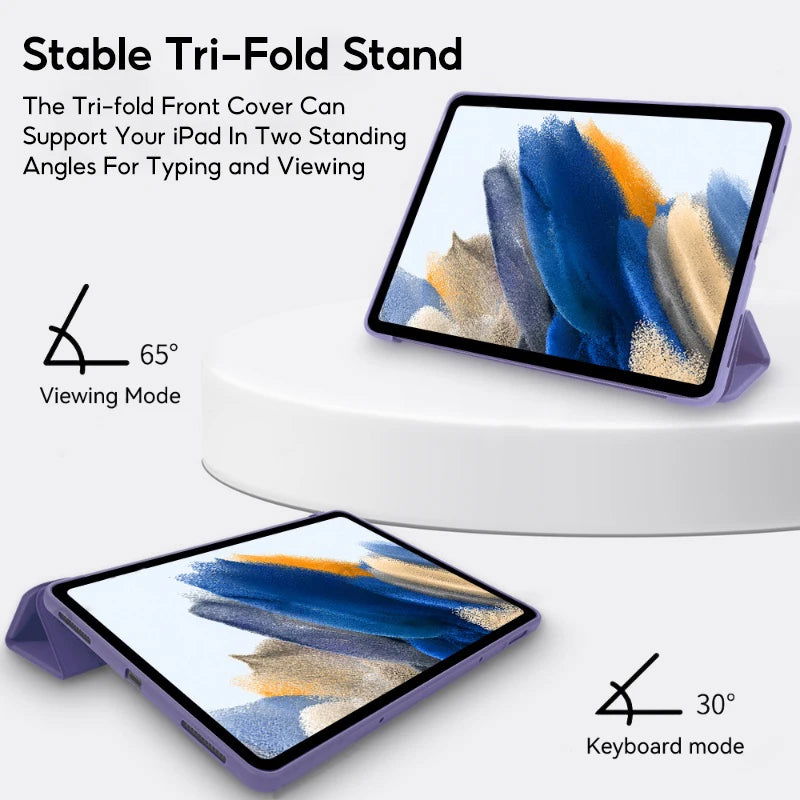 TBTIC Case for Samsung Galaxy S6 Lite P610 P615 A9 A7 Lite 8.7IN Tab A8 10.5IN A9 Plus S7 S8 S9 11IN PU Tablet Cover Smart Case - Slobuy