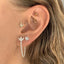 TIANDE Exquisite Zircon Tassel Chain Dangle Earrings for Women Fashion Gold Color Pierced Ear Stud Earrings Jewelry Accessories - Slobuy