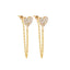 TIANDE Exquisite Zircon Tassel Chain Dangle Earrings for Women Fashion Gold Color Pierced Ear Stud Earrings Jewelry Accessories - Slobuy