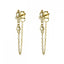 TIANDE Exquisite Zircon Tassel Chain Dangle Earrings for Women Fashion Gold Color Pierced Ear Stud Earrings Jewelry Accessories - Slobuy