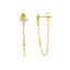 TIANDE Exquisite Zircon Tassel Chain Dangle Earrings for Women Fashion Gold Color Pierced Ear Stud Earrings Jewelry Accessories - Slobuy