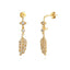 TIANDE Exquisite Zircon Tassel Chain Dangle Earrings for Women Fashion Gold Color Pierced Ear Stud Earrings Jewelry Accessories - Slobuy