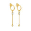 TIANDE Exquisite Zircon Tassel Chain Dangle Earrings for Women Fashion Gold Color Pierced Ear Stud Earrings Jewelry Accessories - Slobuy