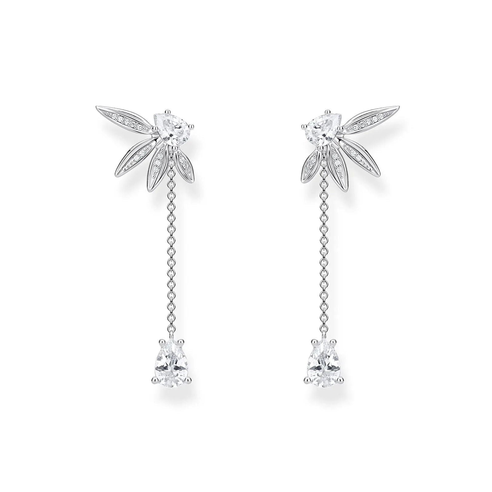 TIANDE Exquisite Zircon Tassel Chain Dangle Earrings for Women Fashion Gold Color Pierced Ear Stud Earrings Jewelry Accessories - Slobuy