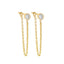 TIANDE Exquisite Zircon Tassel Chain Dangle Earrings for Women Fashion Gold Color Pierced Ear Stud Earrings Jewelry Accessories - Slobuy