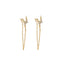 TIANDE Exquisite Zircon Tassel Chain Dangle Earrings for Women Fashion Gold Color Pierced Ear Stud Earrings Jewelry Accessories - Slobuy