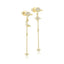 TIANDE Exquisite Zircon Tassel Chain Dangle Earrings for Women Fashion Gold Color Pierced Ear Stud Earrings Jewelry Accessories - Slobuy