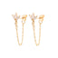 TIANDE Exquisite Zircon Tassel Chain Dangle Earrings for Women Fashion Gold Color Pierced Ear Stud Earrings Jewelry Accessories - Slobuy