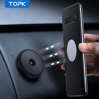 TOPK Magnetic Phone Holder for Car 4X Magnets Car Phone Mount Phone Holder Car Mount for Dashboard Compatible with All Phone - Slobuy