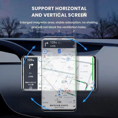 TOPK Magnetic Phone Holder for Car 4X Magnets Car Phone Mount Phone Holder Car Mount for Dashboard Compatible with All Phone - Slobuy
