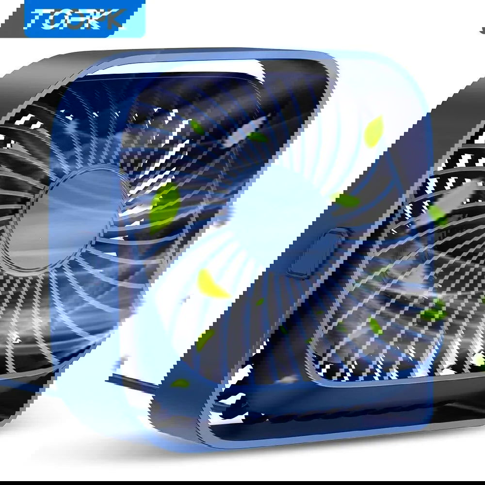TOPK Mini Portable Fan,USB Desk Fan Table,Quiet 3 Speed Wind Personal Fan 360°Rotatable Head Standing Fans for Room Camping Hom - Slobuy