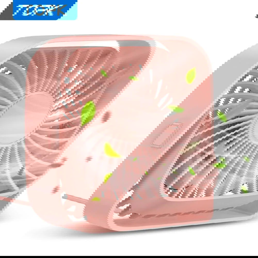 TOPK Mini Portable Fan,USB Desk Fan Table,Quiet 3 Speed Wind Personal Fan 360°Rotatable Head Standing Fans for Room Camping Hom - Slobuy