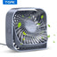 TOPK Mini Portable Fan,USB Desk Fan Table,Quiet 3 Speed Wind Personal Fan 360°Rotatable Head Standing Fans for Room Camping Hom - Slobuy