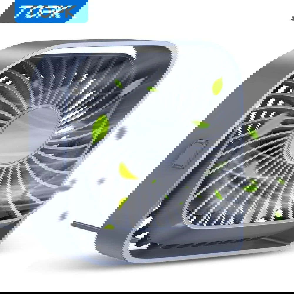 TOPK Mini Portable Fan,USB Desk Fan Table,Quiet 3 Speed Wind Personal Fan 360°Rotatable Head Standing Fans for Room Camping Hom - Slobuy