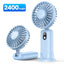 TOPK Portable Mini Fan,2400mAh USB Rechargeable Hand Neck Fan 3in1 Personal Electric Fan Standing Fans for Room Camping Foldable - Slobuy