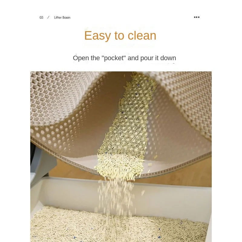 TOUA Choice Double Layer EVA Cat Litter Pad Bed Cats Large 75cm Waterproof Sand Basin Filter Kitten Dog Pet Products Accessories - Slobuy