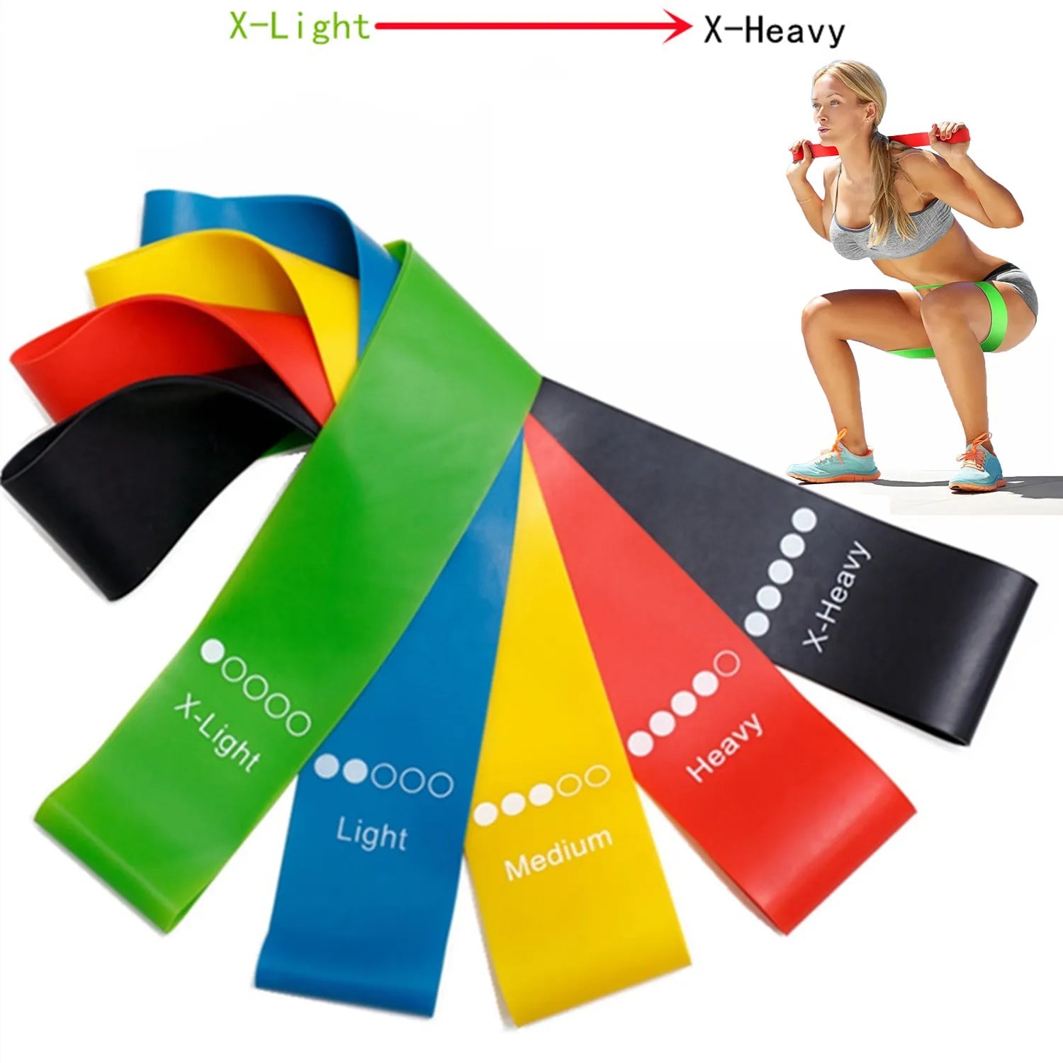 TPE Resistance Bands Fitness Set Rubber Loop Bands Strength Training Workout Expander Yoga Gym Equipment Elastic Rubber Loop - Slobuy