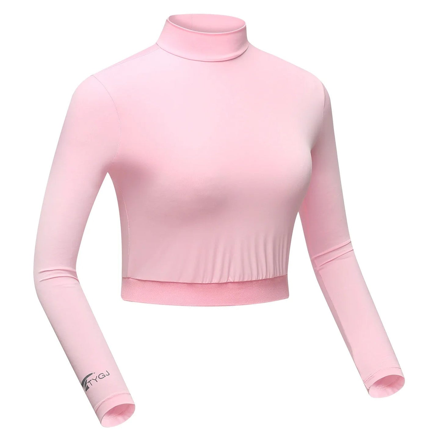 TTYGJ Golf Clothing Summer Sun Protection Clothing Ladies Ice Silk Bottoming Clothes High Waist Half Long Sleeve T-shirt - Slobuy