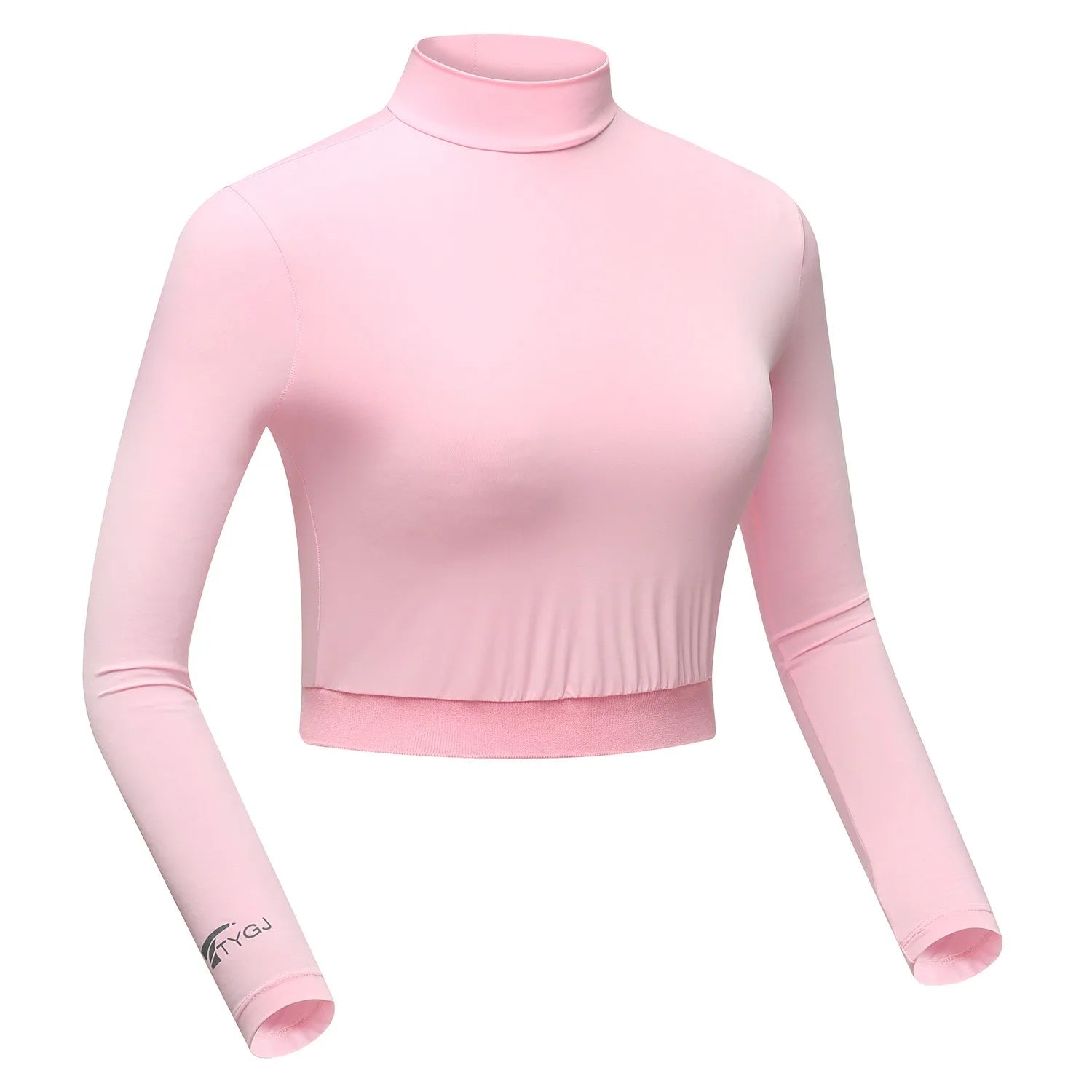 TTYGJ Golf Clothing Summer Sun Protection Clothing Ladies Ice Silk Bottoming Clothes High Waist Half Long Sleeve T-shirt - Slobuy