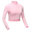 TTYGJ Golf Clothing Summer Sun Protection Clothing Ladies Ice Silk Bottoming Clothes High Waist Half Long Sleeve T-shirt - Slobuy