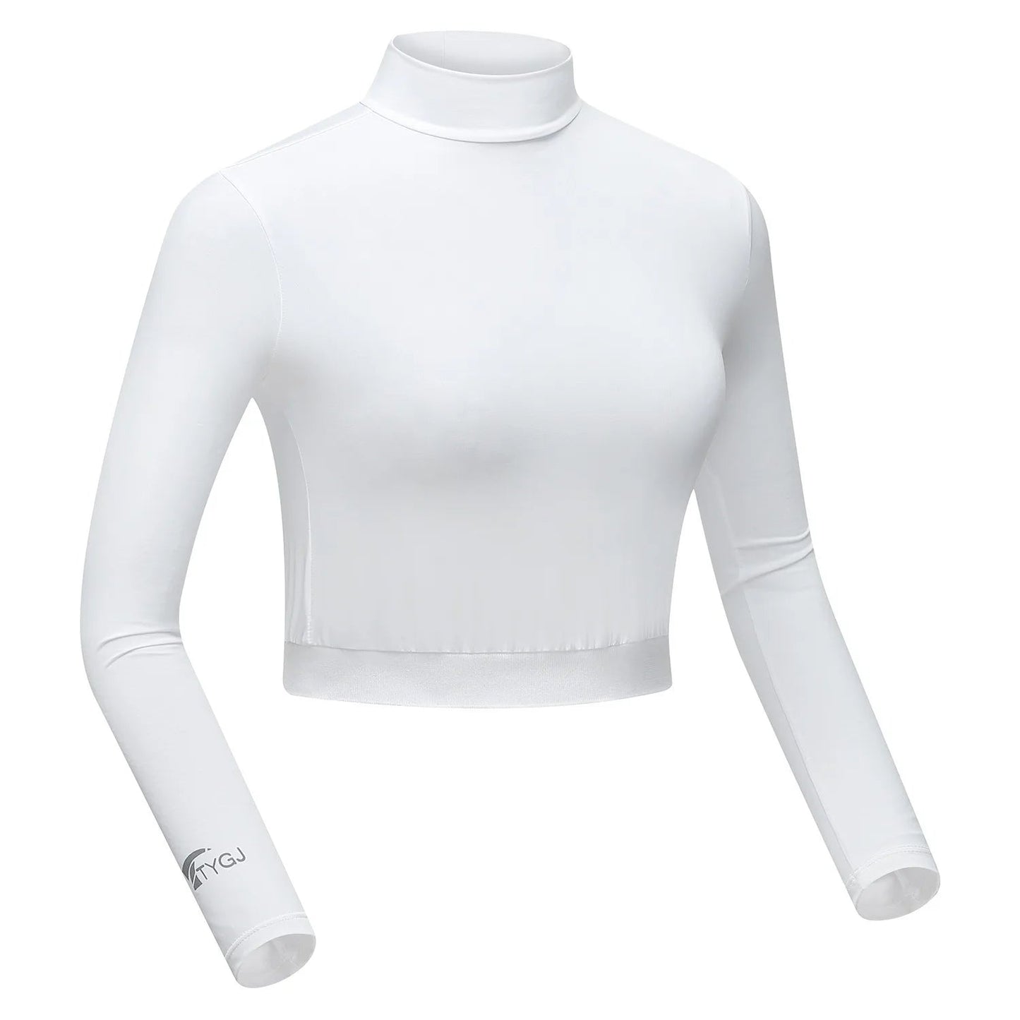 TTYGJ Golf Clothing Summer Sun Protection Clothing Ladies Ice Silk Bottoming Clothes High Waist Half Long Sleeve T-shirt - Slobuy